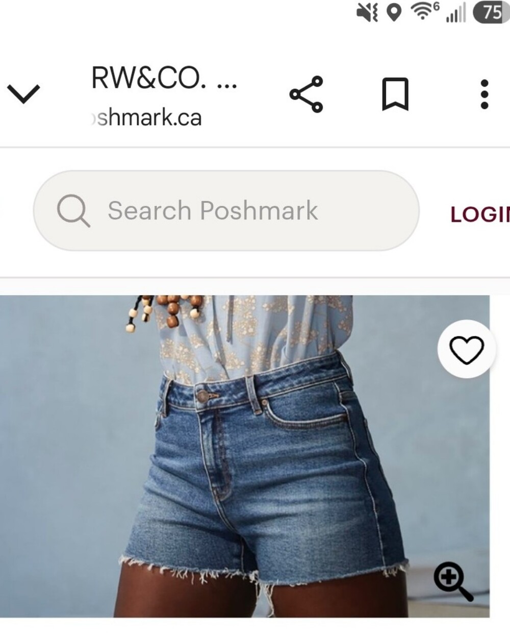 RW&CO. Medium Blue High-Rise Denim Cutoff Shorts